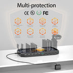 Alxum 140W USB C Charging Station -10 Port Fast Charging Station with QC 3.0 & 4 * USB C PD 60W+45W+30W, Multi Device Charger Organizer Compatible with Laptop, iPad, Tablet, Cell Phone and More
