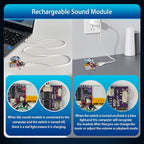 Voice Module,MP3 Music Sound Chips, 16MB Sound Module for Crafts, Christmas, New Year Greeting Cards, Box with Speaker Lithium Battery Powered and USB Cable. (JR-JX7004-Magnet Sound Module)