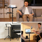 Facilife Projector Stand Tripod on Wheels, Adjustable Height 31-56 Inches, Laptop Tripod Stand Rolling, Heavy Duty Projector Tripod Metal Construction, Multifunctional for Office & Home (31-56 Inches)