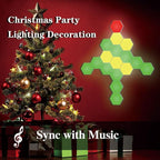 Vcwtty Hexagon Lights Wall Panels, Smart LED Wall Lights with APP, DIY Modular Assembled Music Sync RGB Gaming, Hex Light with USB-Power for Autism, Game Room Decor, Party (6-Pack)