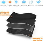 Skizem Outdoor Patio Heater Covers with Zipper,Upgraded 420D Oxford Fabric with PU Coating Material,100% Waterproof Windproof Anti-UV Snow-Poof,36 Months of Use (2 Pack 92'' H x 33" D x 19" B)