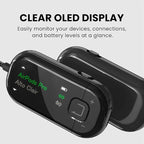 Avantree Voyager – OLED Display & Latest Auracast Bluetooth 5.4 Adapter for Airplane, Qualcomm Chip & aptX Adaptive, Wireless Audio Transmitter for Headphones, AirPods, Travel & Flight