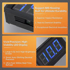 DiGiYes 5 Pack DC 5-120V Digital Mini Voltmeter 2 Wire 0.56 inch LED Display Panel Voltage Meter for Car Motorcycle Battery Monitor (Blue)