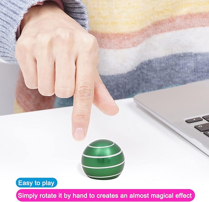 Desk-Fidget-Toys for Kinetic-Toy: Cool-Gadgets Cool-Stuff for Adults Kids Teens, Spinning Up to 180 Seconds, Stress Relief Toy for Christmas Optical-Illusion Gift for Office School Home Women Men