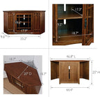Leick Home 82285 Mission Corner TV Stand Made from Solid Wood, One Door and Adjustable Shelf, for 50" TVs, Mission Oak