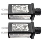 4.5V 0.6A 2PCS Replacement LED Transformer Class 2 Power Supply Adapter Ip44 LED Light Controller Low Voltage Transformer for Christmas String Light Inflatable Decorations (4.5V2.7W 2PCS)