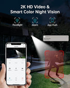 ZUMIMALL 4G LTE Cellular Solar Security Cameras Wireless Outdoor, 3MP No WiFi Cameras for Home Security, 360° Live View, 2K Color Night Vision, PIR Motion Sensor, 2 Way Talk, Built in SIM Card