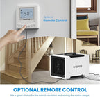 CADPXS Crawl Space Dehumidifier with Pump and Drain Hose, 80 Pint Crawlspace Dehumidifier for Commercial, Basement, Water Damage Use, Auto Defrost, Memory Start, cETL Certified, Up to 1000 Sq Ft