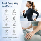 Smart Ring Health & Fitness Tracker for Men & Women, Heart Rate, SPO₂, Sleep & Activity Monitoring, IP68 Waterproof, Long Battery Life, Family Care Mode, No Subscription Fee (Rose Gold, 10)