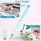 Stylus Pens for Touch Screens, 4 Pcs High Precision Disc Stylus with Magnetic Cap, 2 in 1 Stylus Pen Compatible with iPhone, iPad Pro, Mini, Air and Samsung Tablets