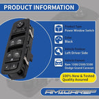 AMICAREP Master Power Window Switch Driver Side Compatible with 2012-2015 Dodge Grand Caravan Ram 1500 2500 3500 Town & Country 9+3 Pin 4 Door Replaces# 68110866AB
