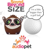 My Audio Pet Mini Bluetooth Animal Wireless Speaker for Kids of All Ages - True Wireless Stereo – Pair with Another TWS Pet for Powerful Rich Room-Filling Sound (Slow Jam-Sloth)