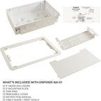 Legrand - OnQ Cable Management, In-Wall Media Box, Dual Purpose Structured Wiring Enclosure with Mounting Bracket, Home Networking Panel, 9 inch, White, ENP0905NAV1