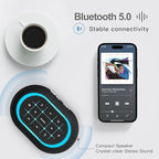 ANJANK Alarm Clock FM Radio with Bluetooth Speaker, Hi-Fi Stereo Sound, 0-100% Dimmer,7 Clolors Night Light, 8 Wake Up Sounds,16-Level Volume, Small Digital Clock with Sleep Timer for Bedroom Bedside