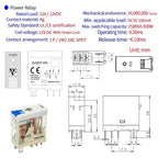 ZJWZJH 12 Amp Power Relay Switch 12V DC Relay Coil, 5 Pin SPDT 1NO 1NC with Test Button, LED Module Light, Socket Base, DIN Rail, UL Certification (5 Pin- 12A, DC 12V)