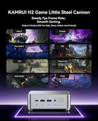KAMRUI Hyper H2 Mini Gaming PC, in-tel Core i9-11900H (Beat i5/i7, up to 4.9GHz) 32GB RAM 1TB SSD Mini Desktop Computers, Triple 4K Display 6*USB3.2, USB-C, HDMI, DP, WiFi6, BT5.2, Gaming Home Office