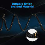 14/2 Speaker Wire 35 Feet, 14AWG Gauge Speaker Cable, Direct Burial, Durable Nylon Braided, in Wall, 2 Conductors, OFC Oxygen-Free Copper, for Car Audio Stereos, Home Theater, Surround Sound, Radio
