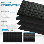 2 PCS Acoustic Panels,48''X24''X2'' Sound Proof Foam Panels for Walls,High Density Fire Resistant & Noise Absorbing for Studio, Office, Home (Black, 2 Pack)