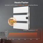 K&KALONZO Electric Towel Warmer, 18.35" W x 22.8" H Wall-Mounted Towel Heater with Built-in Timer, Waterproof Aluminum Towel Warmer for Bathroom, Support Plug-in and Hardwired, White, K3-R-W