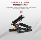 Sunny Health & Fitness Mini Stepper for Exercise at Home, Stair Step Workout Machine with Resistance Band and Over 300lb Weight Capacity, Optional Twist Motion and Free SunnyFit App Connection