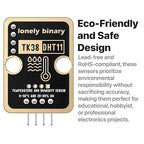 Lonely Binary 6pcs DHT22 DHT11 Gold Edition Digital Temperature Humidity Sensor Set AM2302 Weather Station Monitor for Arduino ESP32 S3 Raspberry Pi Project
