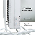 VENTS-US TwinFresh Comfo RB1-50-2 - Ductless ERV Through-the-Wall Single Room Ventilation Fan, 30 CFM, Energy Recovery Ventilator with Remote Control and Humidity Sensor