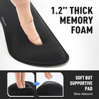 Gimars 63D High-Density Thicken Memory Foam Keyboard Wrist Rest, 17.3'' Enlarge Ergonomic Wrist Rest with Anti-Slip Rubber Base for Typing Pain Relief, Office, Gaming, Computer, Laptop, Mac, Black
