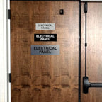 All Quality Basic Electrical Panel Sign - Fire Regulation Safety Compliance Sign - Dark Brown - Large (1 Pack)
