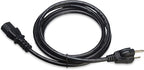 Amazon Basics PC Power Cord, 6 feet, 5-Pack, AC Power Cord for Monitor, Computer, TV, 3 Prong, 18 AWG, 125 Volts, Black