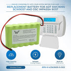 Replacement Battery+Tool for ADT DSC IMPASSA 9057 SCW9055 SCW9057 BH7236-SS 17000145 17000152 Wireless Home Security System Alarm Control Panel DSC 6PH-H-4/3A3600-S-D22, Fix Low Battery Power Issue