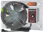 Abestorm 720CFM High Air Flow Crawlspace Ventilation Fan, IP55 Rated 10" Vent Fan with Humidistat Freeze Protection Thermostat for Crawl Space, Basement, Garage, Attic with Isolation Mesh