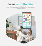 Cozyla Mate Digital Calendar+ 2: 24 Inch Wall Touch Screen Chore Chart Customizable Dashboard Smart Electronic Calendar for Family Schedules Meal Planner Supports All Google Play Apps Wall Mount Black
