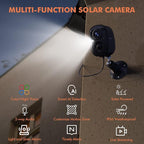 Dzees Upgrade Solar Camera Security Outdoor Wireless, Wireless Outdoor Security Cameras with Solar Panel, 2K Color Night Vision, Spotlight/Alarm, AI Detection, 2-Way Talk, IP66 Waterproof