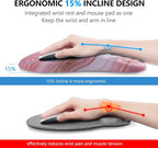 Mouse Pad Wrist Support, Laokiiy 2 in1 Keyboard Wrist Rest+ Ergonomic Mouse Pad, Non-Slip Wrist Rest for Computer Keyboard, Made Easy Typing & Relieve Wrist Pain(Rose Gold Pink Marble)