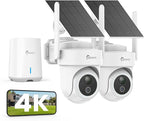 CAMSTRO 4K Security Cameras Wireless Outdoor No Subscription, 360° PTZ Home Security Cameras System, 64G Local Storage Home Hub, Human/Vehicle/Pet Recognition AI, Color Night Vision, 2 Cam-Kit