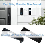 TEYOUYI Vinyl Siding Mount for Blink Doorbell, Angle Mount Wedge for Blink Video Doorbell (4" Standard Vinyl, Hardi Board, Aluminum, Cedar）Black
