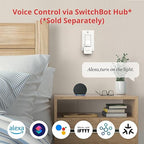 SwitchBot Bot White & Hub Mini Kit: Automate IR Devices & Physical Switches with Alexa/Google Voice Control, App Scenes & Timers.