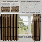 SmartWings Automatic Curtain Opener with Drapery, Motorized Vertical Blinds with Remote, Electric Closet Doors Sliding Panels Compatible with Alexa Google Homekit, 93% Blackout Brown Orange