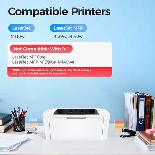 141A Toner Cartridge 4-Black with chip High Yield Replacement for HP 141A W1410A 141X W1410X Compatible with HP Laserjet Pro M110w MFP M140w M139 Printer Ink M110we M140we M139we Laser All-in-One Copy