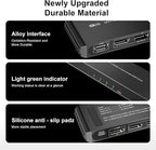 DisplayPort Splitter for 4 Monitors, Three DP with HDMI Adapter 8K@60Hz Extended Display 1 in 4 Out DisplayPort MST Hub for Multiple Monitor, Compatible with Computer, Graphic Card, PC