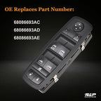 Master Power Window Switch Driver Side- 8Pins + 3Pins - Compatible with 2011 2012 2013 Dodge Durango Window Control Switch Replaces 68086693AC 68086693AD 68086693AE