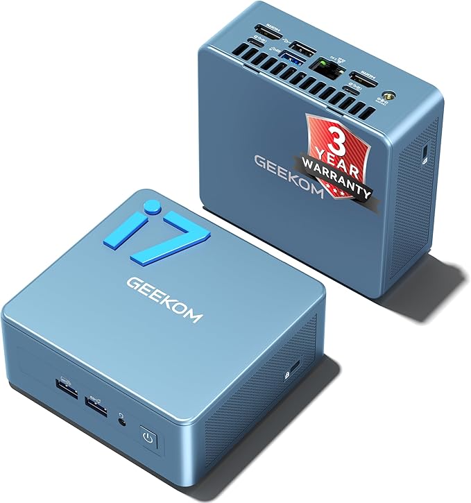 GEEKOM Low Power Mini PC(3-Year Coverage) IT12[Best Intel NUC12 Alternative] with Intel i7-1260P Mini Computers,32GB RAM/1TB SSD(Expandable, Not LPDDR) Windows 11 Pro Desktop PC,USB 4/8K/SD(UHS-II)