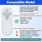 Ceiling Fan Remote Control Compatible with Harbor Breeze KUJCE10311/TR214A KUJCE10712/TR214B 2BB78-ITL-F304C, 304.25 MHz，3-Speed and Light Dimmer Learn Key (Remote Only)
