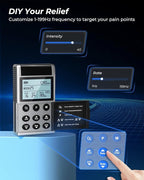 KingPavonini 4-IN-1 TENS Unit Muscle Stimulator, DIY & TENS & EMS & MASS, Dual-Channel 40 Intensities TENS Machine, Muscle Stimulator for Pain Relief Therapy Sciatica Back Pain, 12 Pads (Model: B2501)
