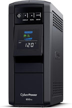 CyberPower CP850PFCLCD PFC Sinewave UPS Battery Backup and Surge Protector, 850VA/510W, 10 Outlets, AVR, Mini-Tower; UL Certified