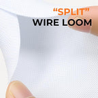 HOLED 3/8 inch Split Braided Cable Management Sleeve for USB Cable Power Cord Audio Video Cable, Wire Loom Cord Protector from Cat Dog Chewing (White, 25FT)
