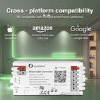 GLEDOPTO Alexa Connect Kit Matter LED Strip Light Controller RGBCCT PWM Dimming Work with Matter Echo Device Zero Touch Pairing Easy Wiring for RGBCCT Analog Strip Light (Matter Hub Require)