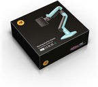 NB Gaming Monitor Arm or for 32 to 60 Inches Screen, Load up to 20 kg, VESA 75/100, RGB-Light, Heavy Duty, Multi Angle Adjustable, Premium Aluminum, Blue