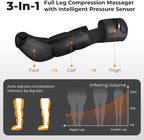 Nekteck Leg Compression Massager with Heat Leg Massager for Circulation and Pain Relief, Air Compression Boot Massage Tool with 2 Heats 6 Modes 6 Intensities, Relaxation Tool for Men Women