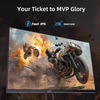 KTC 27” Gaming Monitor 180Hz QHD(2560× 1440p), 1MS,Fast IPS Monitor,122% sRGB,1X DP & 2X HDMI,HDR 10,VESA,FreeSync 144Hz 2K Monitor Black